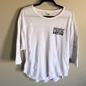 Pink Nation Baseball-Tee style shirt